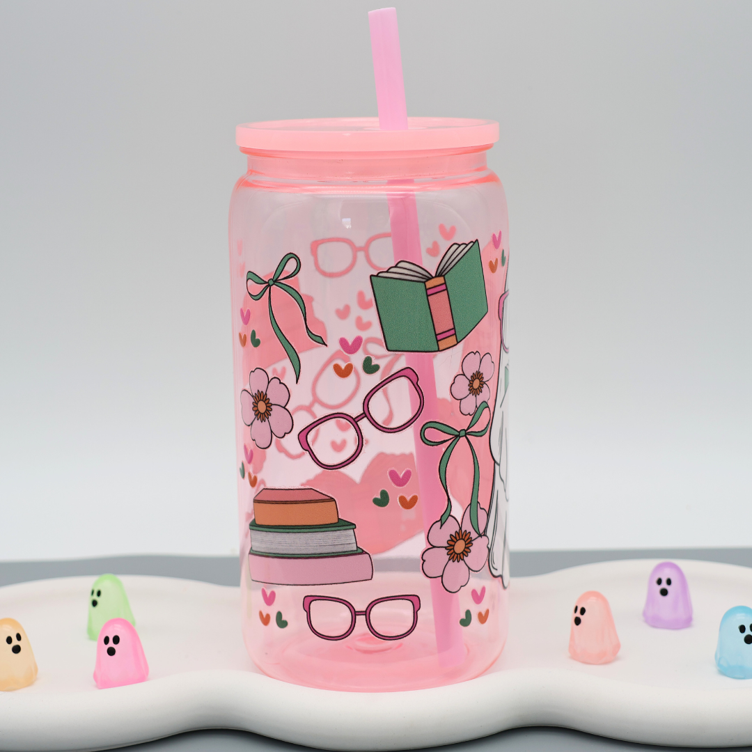 Plastikbecher mit Strohhalm - Ghost Reader