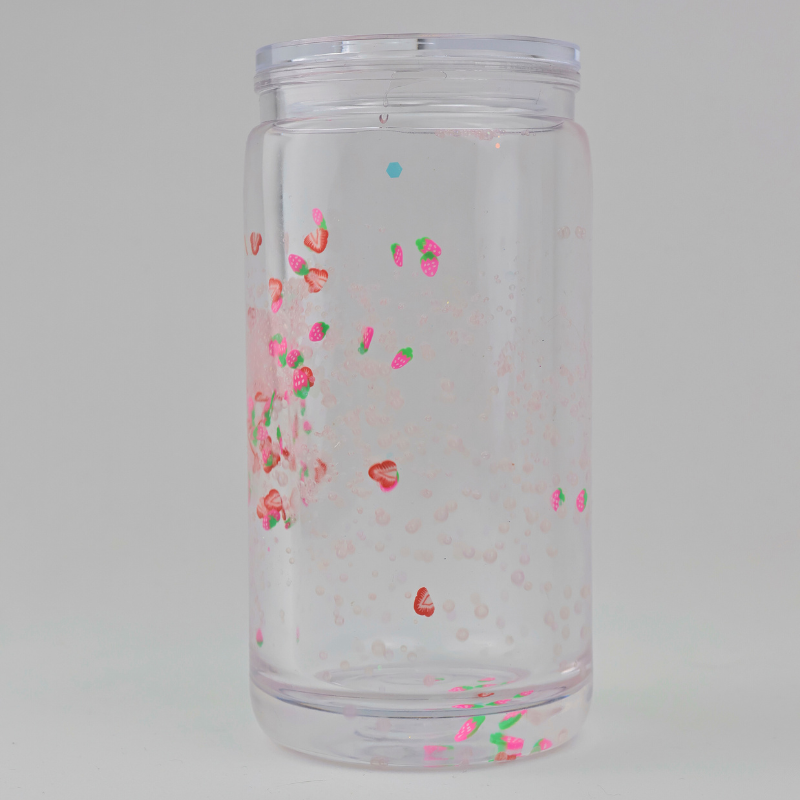 Clear Ornament Becher - Strawberry