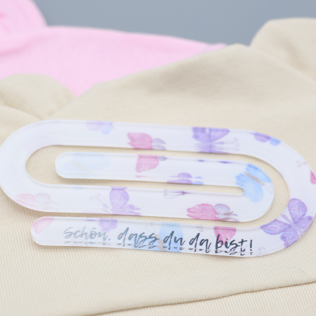 Schön, dass du da bist! JUMBO Büroklammer | Jumbo Paperclip | Lesezeichen