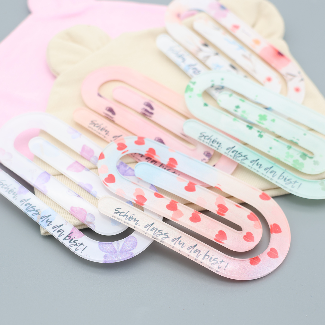 Schön, dass du da bist! JUMBO Büroklammer | Jumbo Paperclip | Lesezeichen