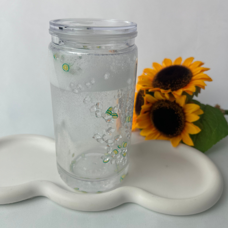 Soda Becher | 16OZ Becher Doppelwandig mit Deckel und Strohhalm - Oopsi
