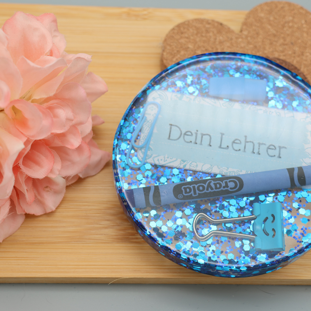 bunter Untersetzer für Lehrer | Geschenk für Lehrer | Coaster | Bierdeckel | Tassen Untersetzer