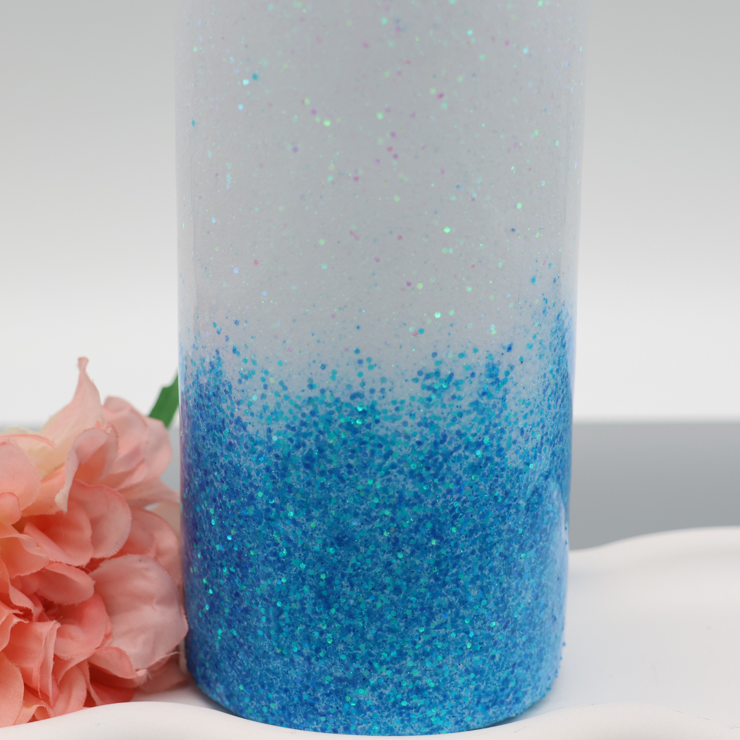 Frozen Glitzer Tumbler | diverse Farben | Edelstahl Tumbler | Epoxidharz Thermobecher | personalisierbar
