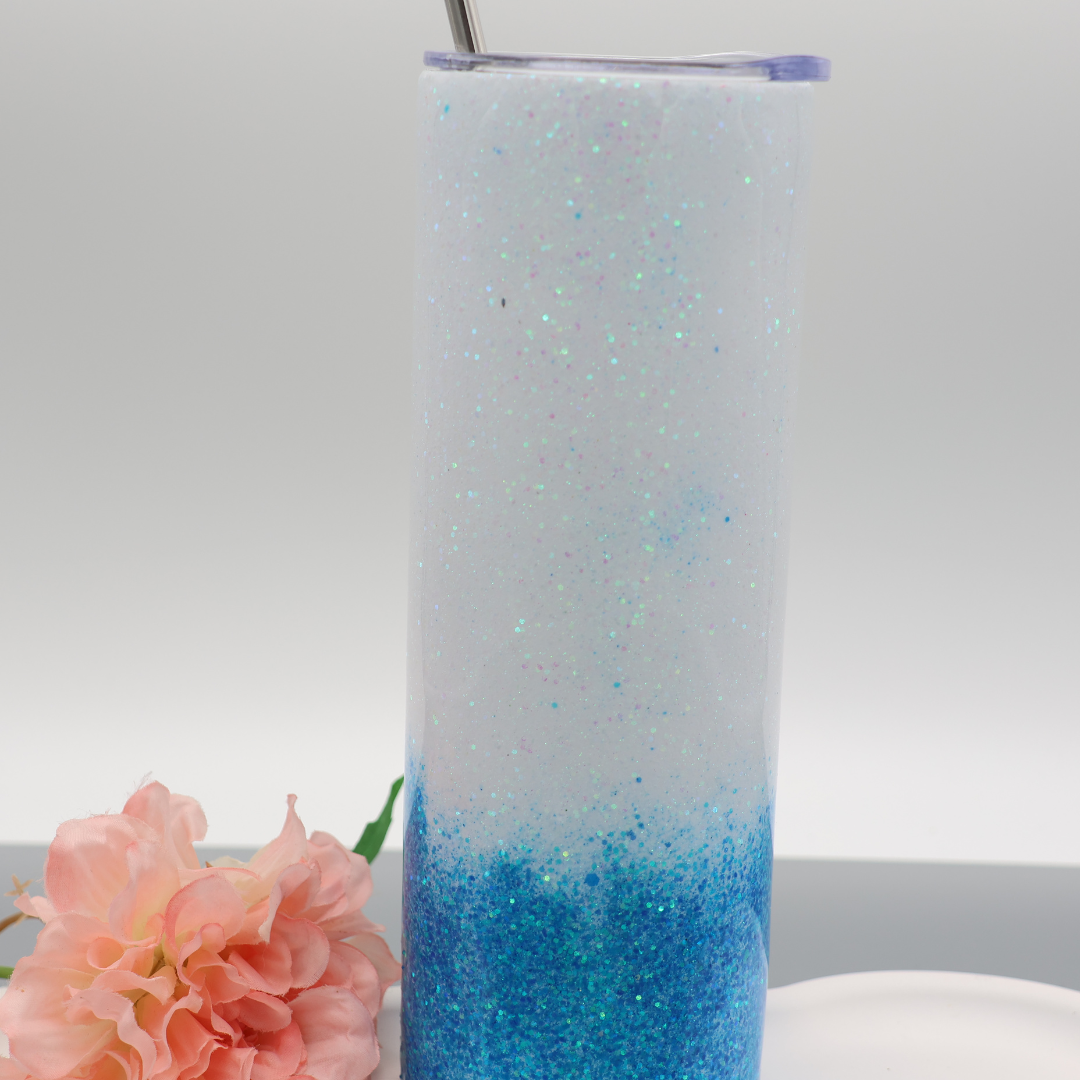 Frozen Glitzer Tumbler | diverse Farben | Edelstahl Tumbler | Epoxidharz Thermobecher | personalisierbar