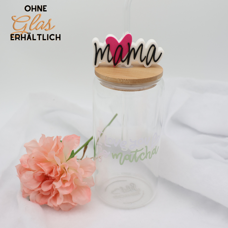 Mama 3D Topper | Dekoration für Strohhalme | PLA | 8,4 mm Lochdurchmesser | DIY Dekoration | wiederverwendbar