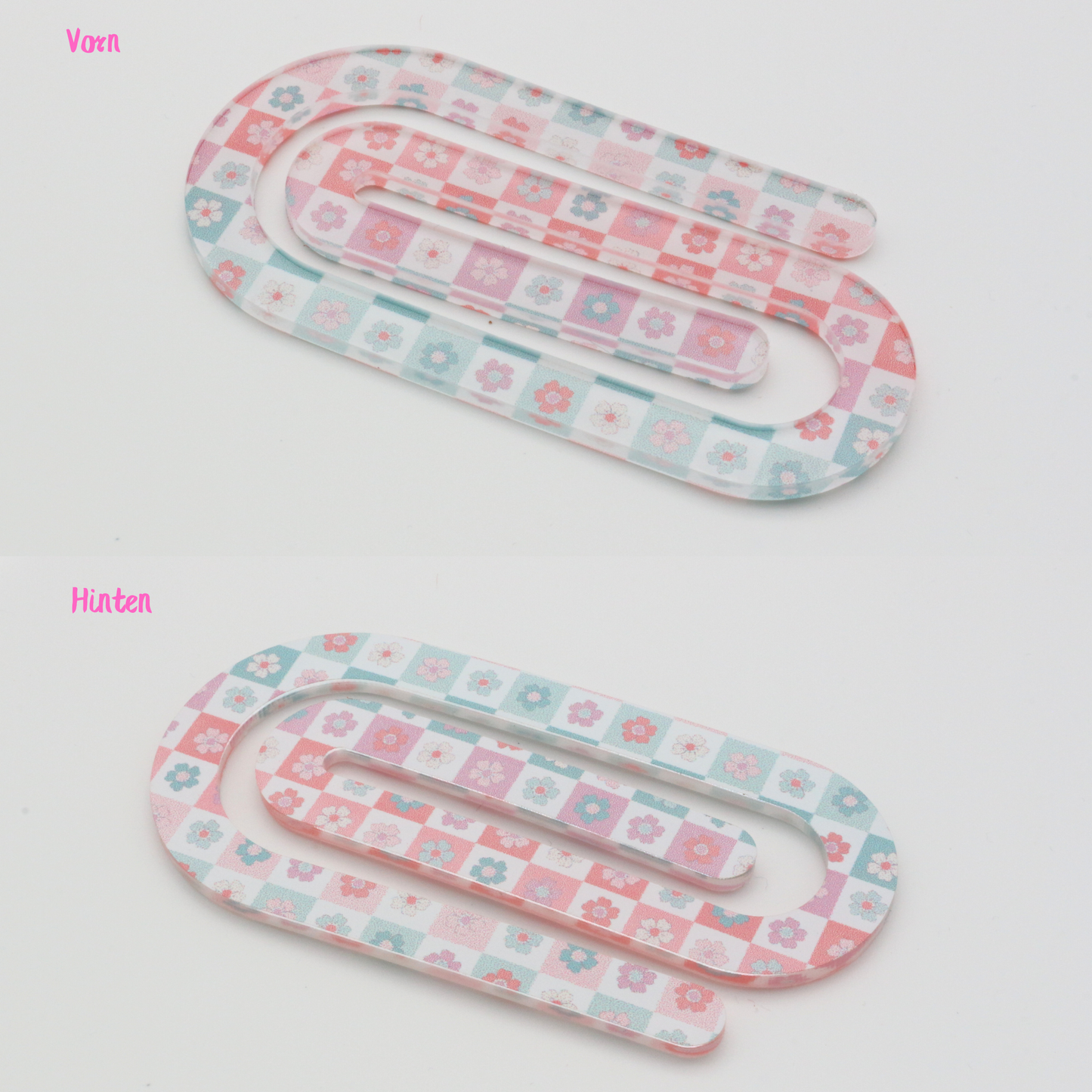 Flower Karo JUMBO Büroklammer | Jumbo Paperclip (Druckfehler)