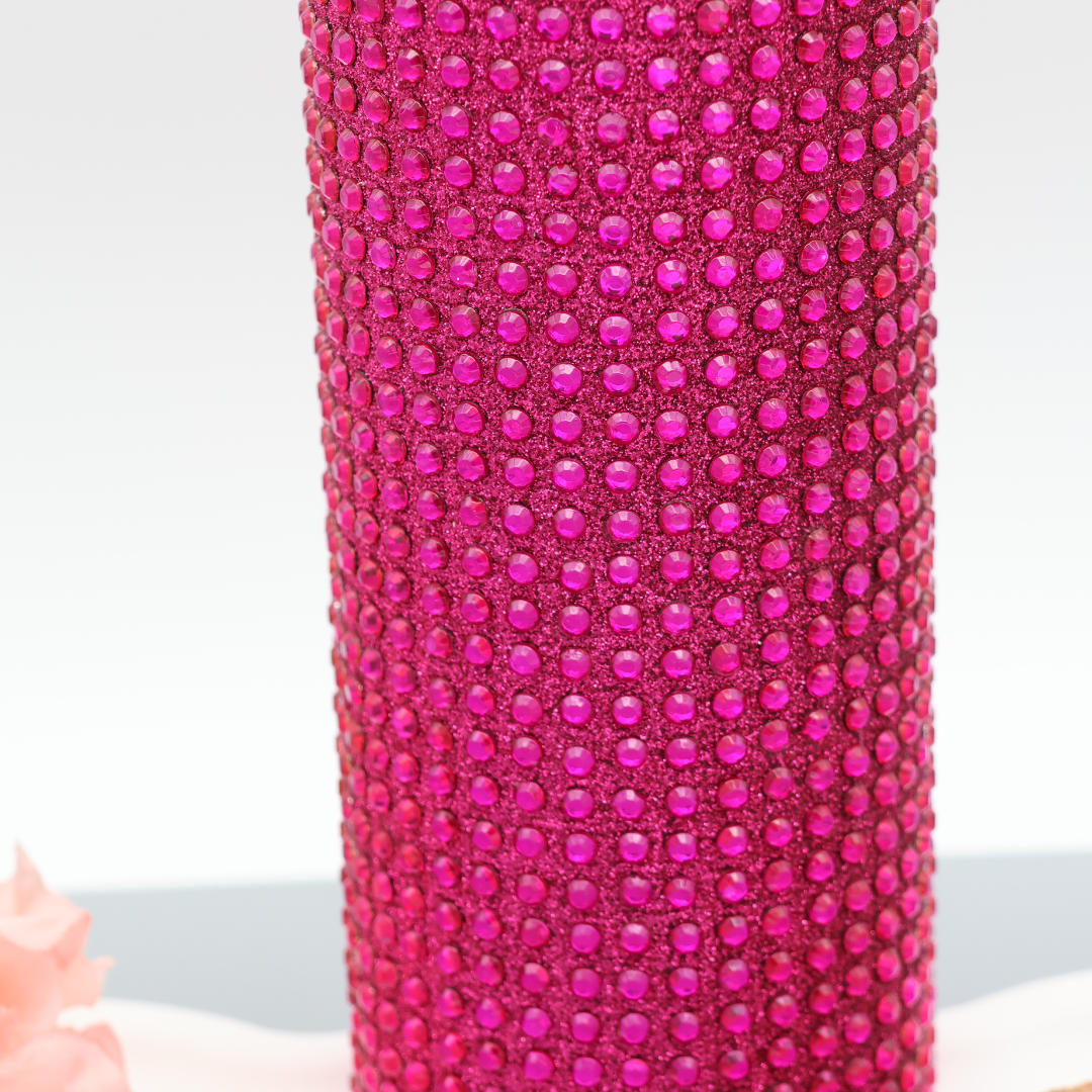 Strassstein Tumbler | pink | Edelstahl Tumbler | Edelstahl Thermobecher