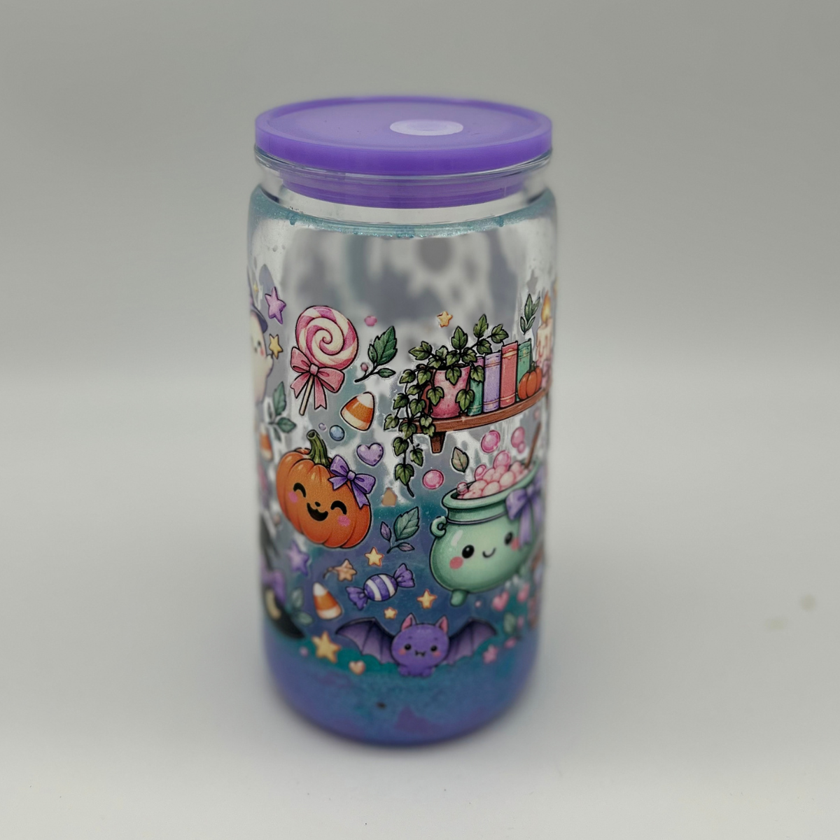 Bücherregal 500ml | Lava Becher mit Deckel und Strohhalm