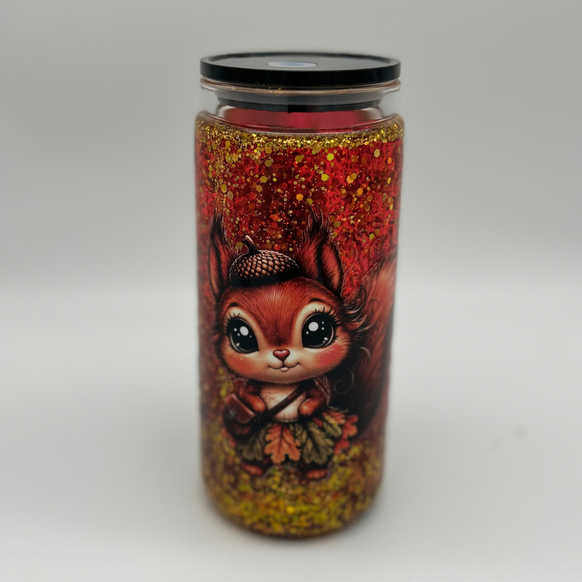 Eichhörnchen Becher 590ml | Lava Becher mit Deckel und Strohhalm