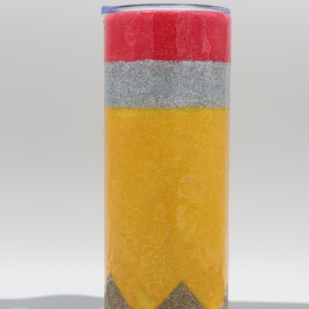 Stift Design für Lehrkräfte Tumbler | Edelstahl Tumbler | Epoxidharz Thermobecher