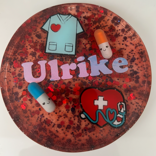 bunter Untersetzer für Krankenperonal | Geschenk für Pfleger Krankenschwestern| Coaster | Bierdeckel | Tassen Untersetzer