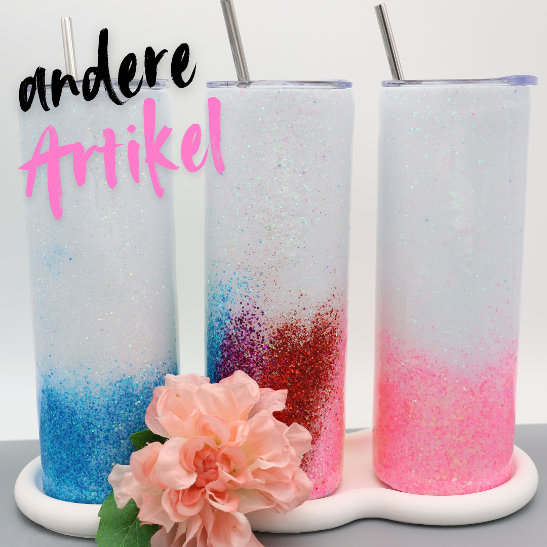 Regenbogen Glitzer Tumbler | diverse Farben | Edelstahl Tumbler | Epoxidharz Thermobecher | personalisierbar
