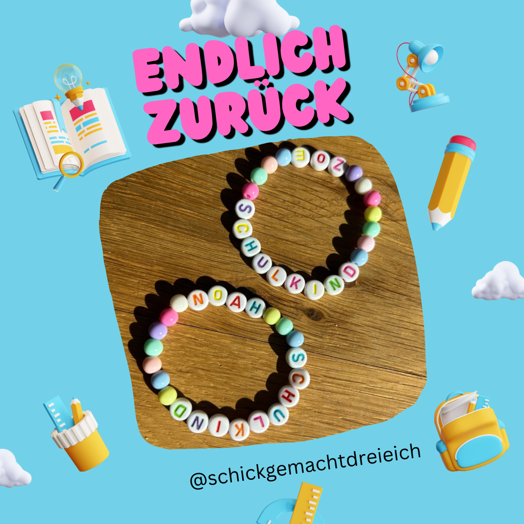 Schulkind Armband - personalisiert mit Name