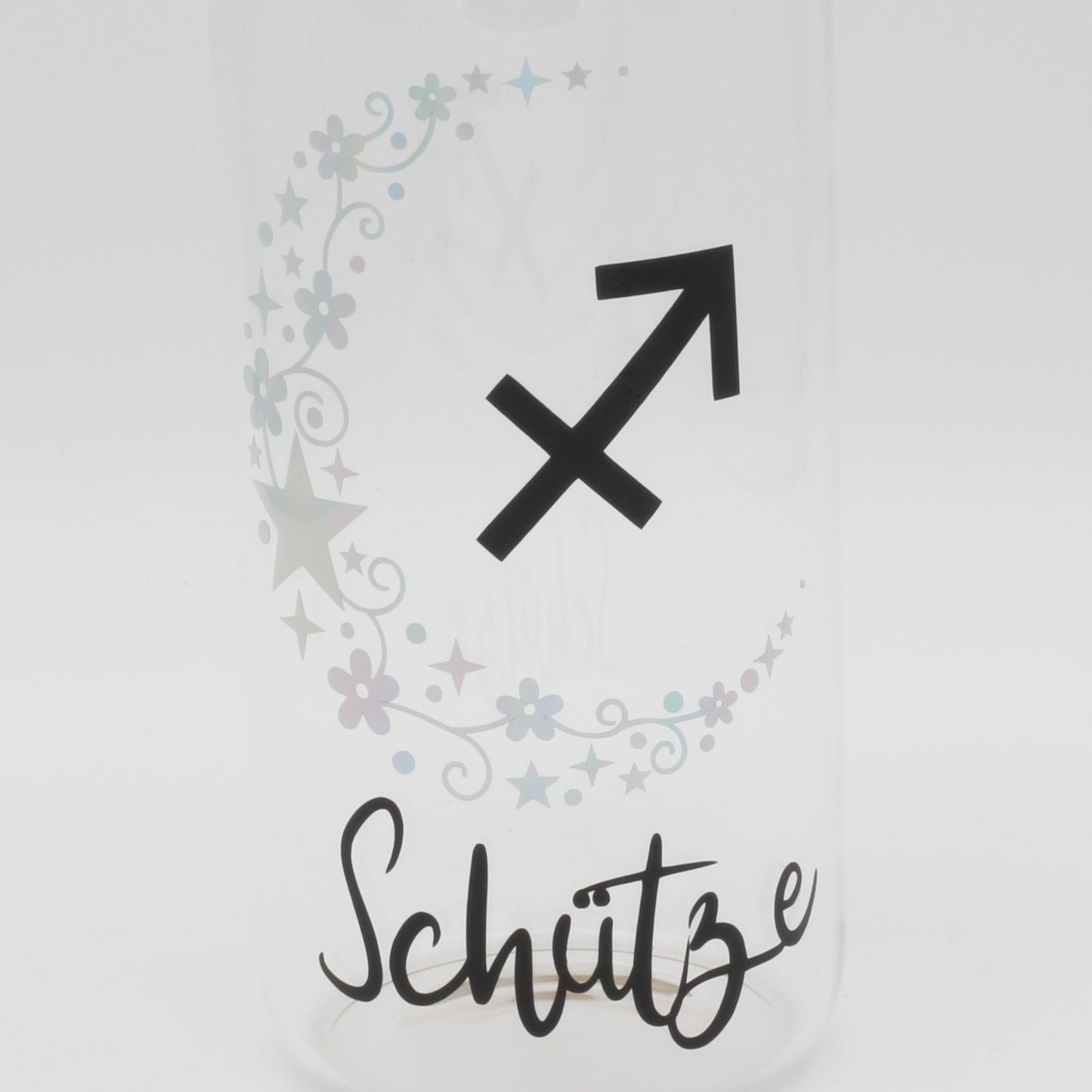 Sternzeichen | Schimmer | Trinkglas 460 ml | Strohhalm + Deckel