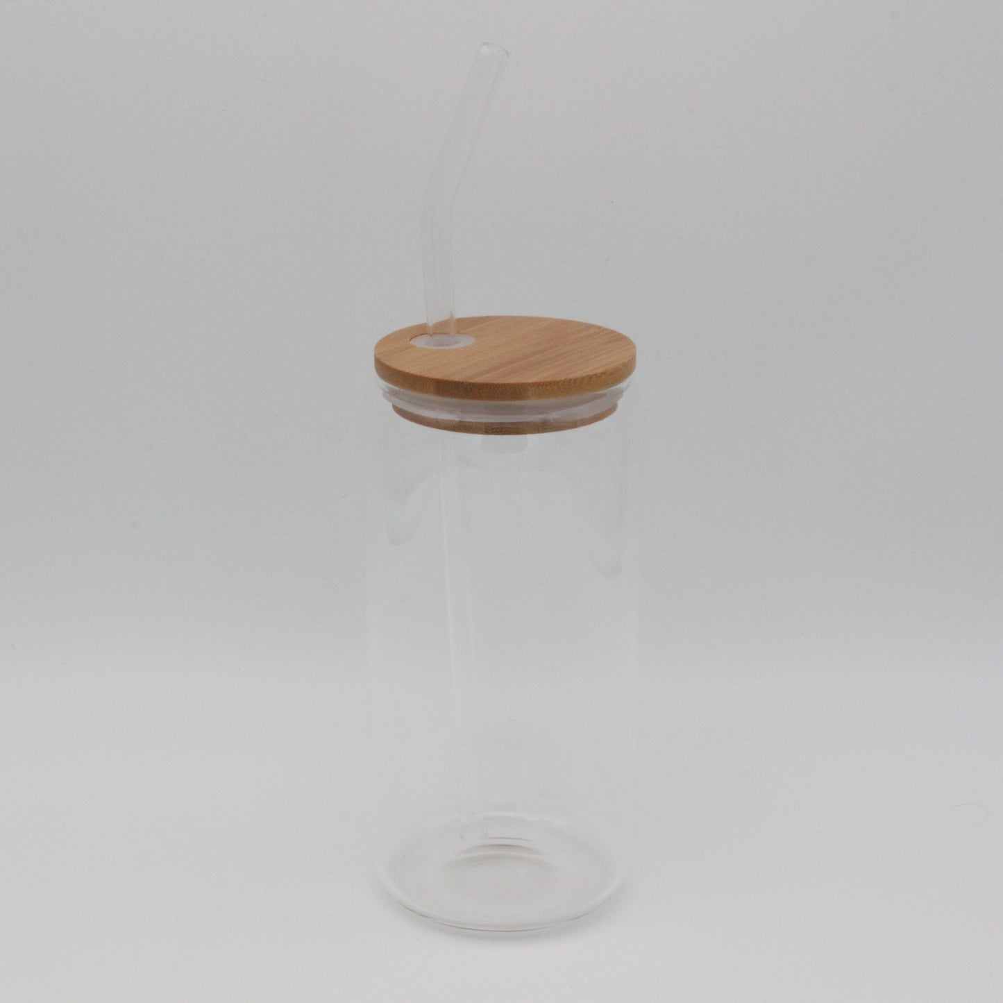 DEIN Trinkglas mit Bambusdeckel, Strohhalm & Motiv