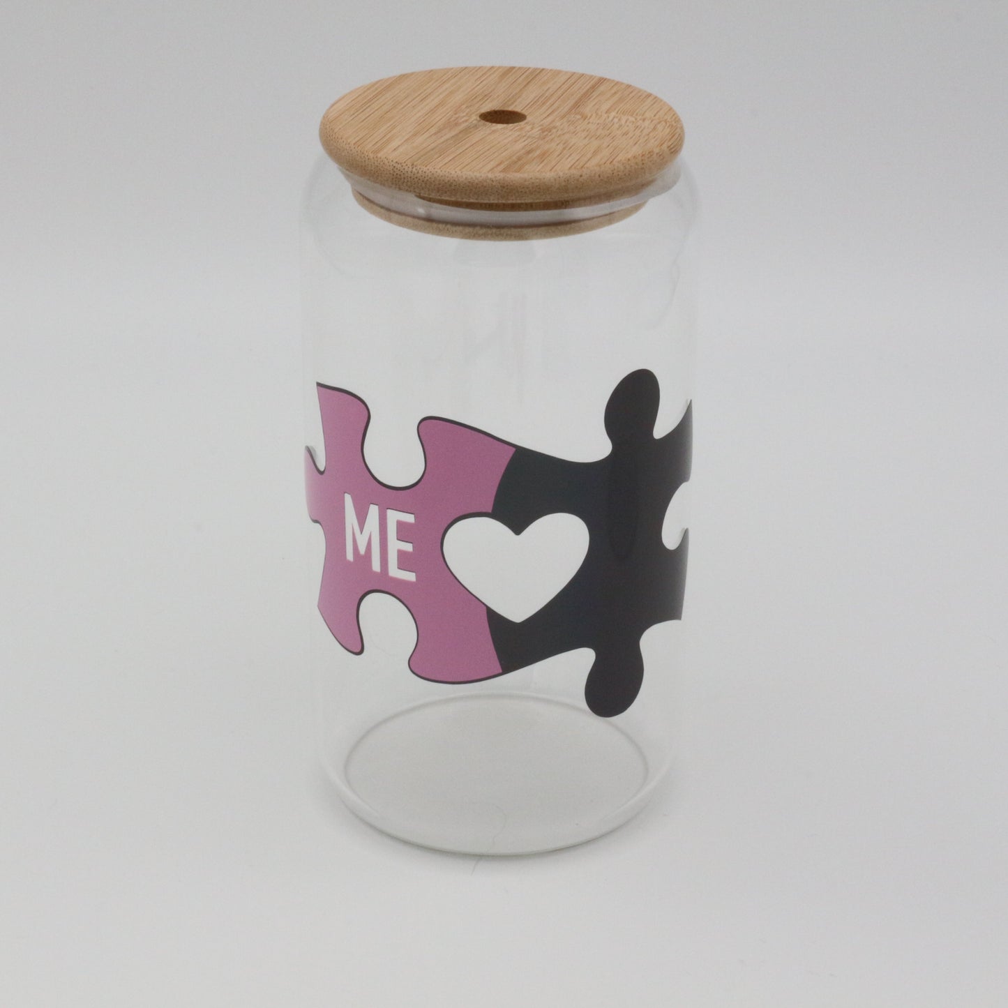 Set You & Me - 2 Gläser (je 460ml) mit Strohhalm und Deckel