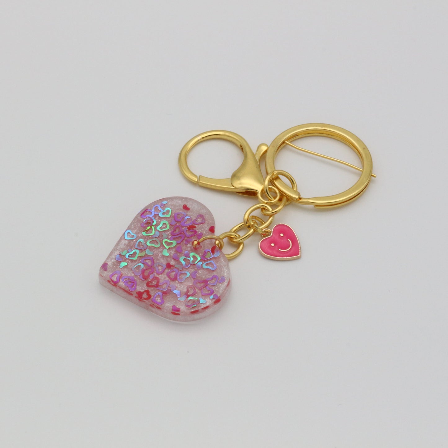 Herzanhänger mit Smiley Charm