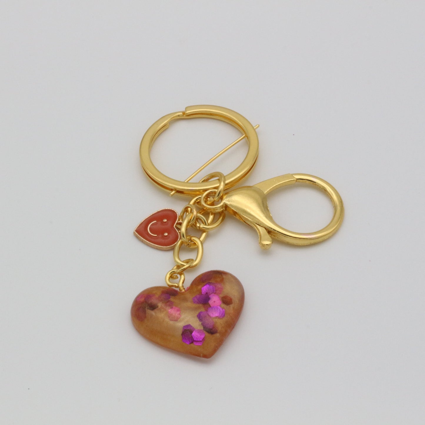 Herzanhänger mit Smiley Charm
