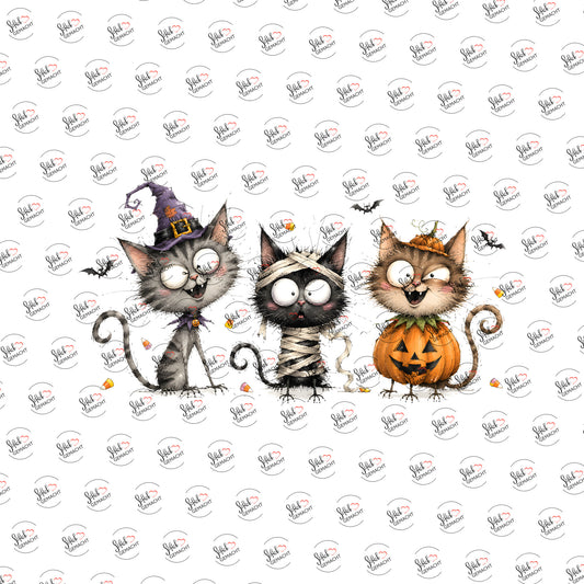 Verrückte Halloween-Katzen