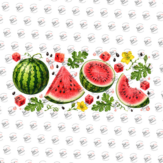 Wassermelonen in Aquarell