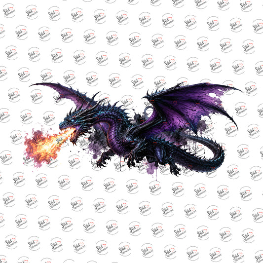 Feuerdrache in Amethyst