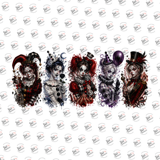 Harlekin-Galerie als UV-DTF Sticker einzeln