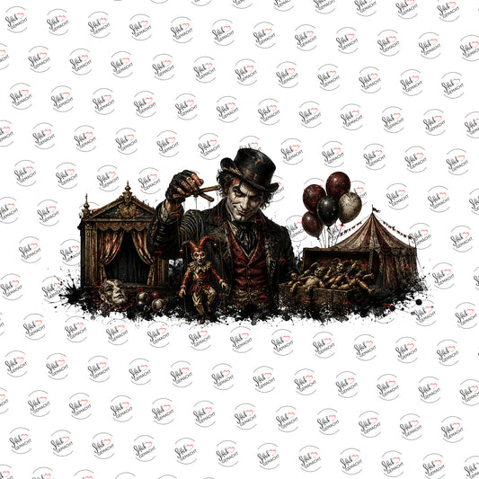 Düsterer Puppenspieler als UV-DTF Sticker einzeln
