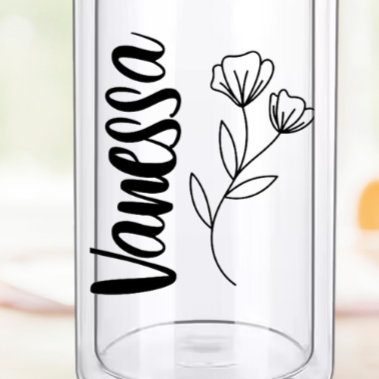 Vorratsglas mit Holzdeckel Eckig Luftdicht 2400ml -Silhouette (Vinylfehler)