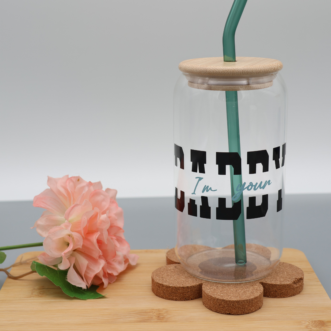 I´m your Daddy | Trinkglas 500 ml | Strohhalm + Deckel