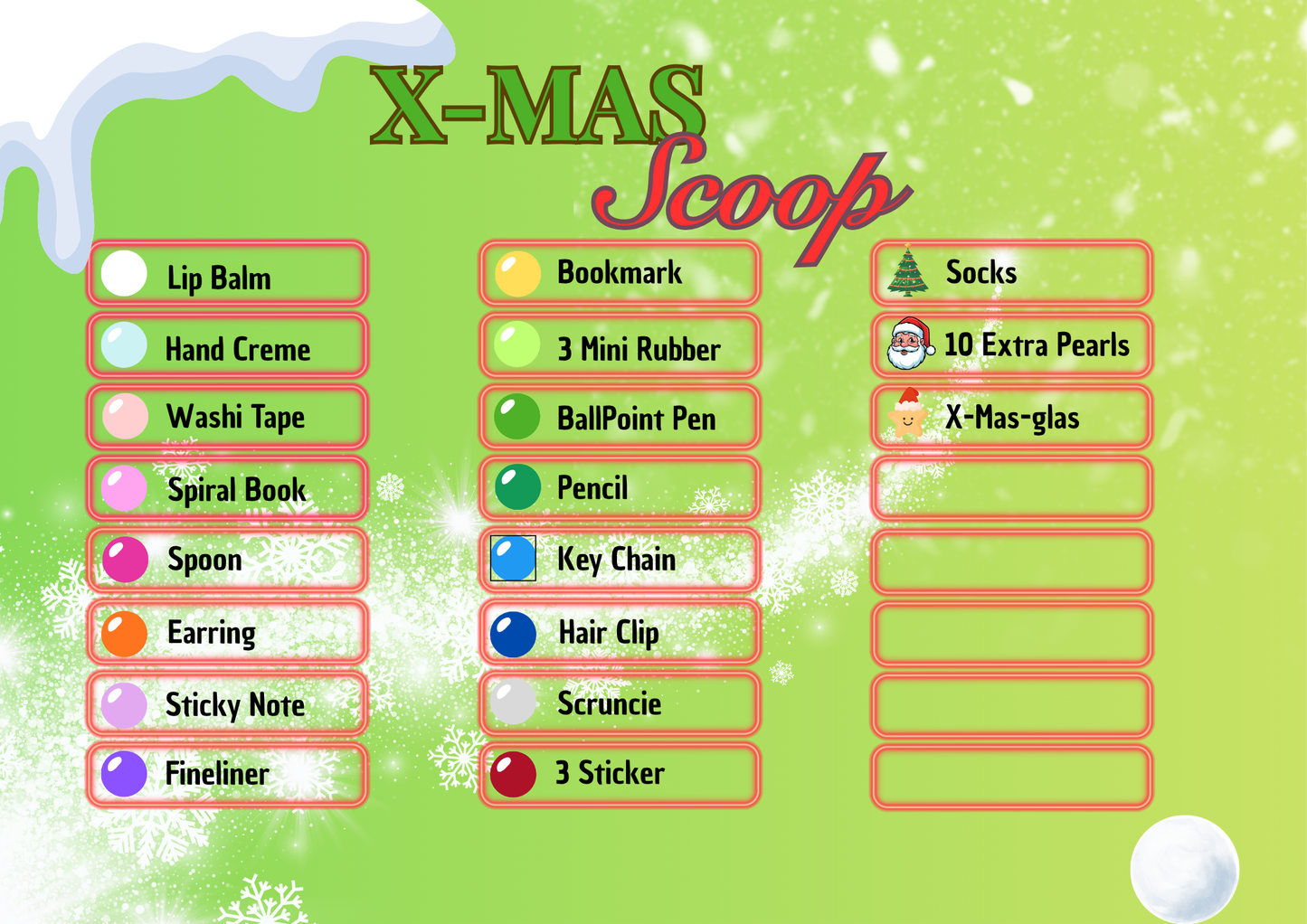 Weihnachts-Mystery Scoop