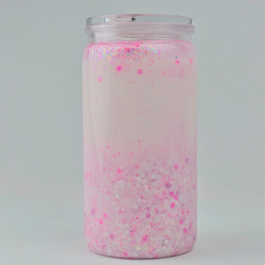 Milkshake Becher - Pink Glitter