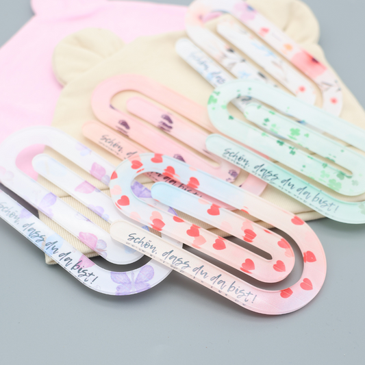 Schön, dass du da bist! JUMBO Büroklammer | Jumbo Paperclip | Lesezeichen