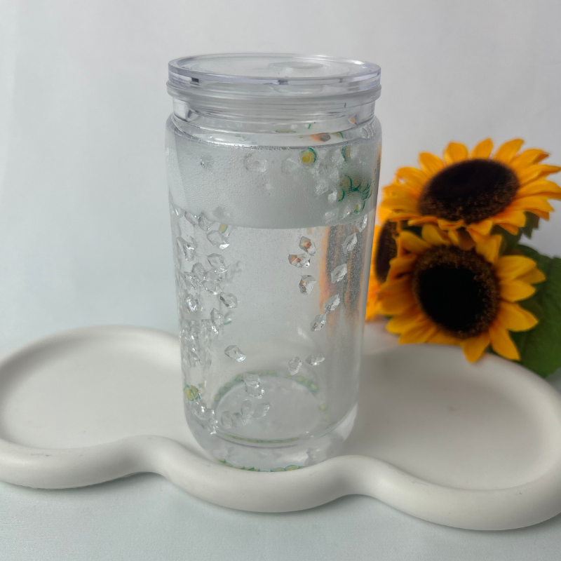 Soda Becher | 16OZ Becher Doppelwandig mit Deckel und Strohhalm - Oopsi