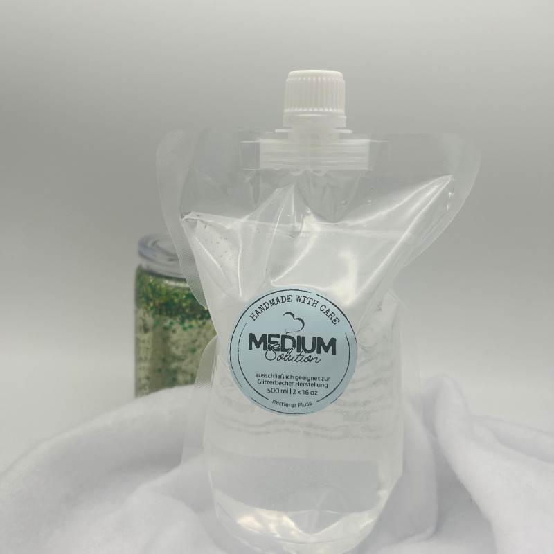 medium Flow Solution 500ml  | fertige Glitzerbecher Lösung | Glitzerbecher Selbst gestalten | Snowglobetumbler
