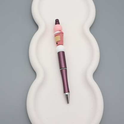 Kugelschreiber mit Silikon Perlen - Charm: Coffee