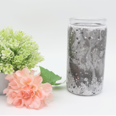 Lava Marmor Becher | 16OZ Becher Doppelwandig mit Deckel und Strohhalm