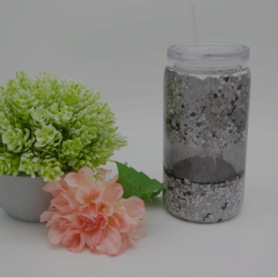 Lava Marmor Becher | 16OZ Becher Doppelwandig mit Deckel und Strohhalm