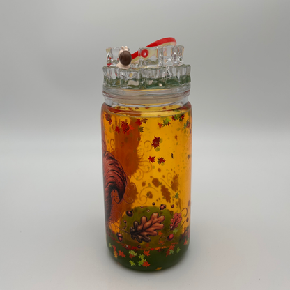 Eichhörnchen Becher 500ml | Lava Becher mit Deko-Deckel und Strohhalm