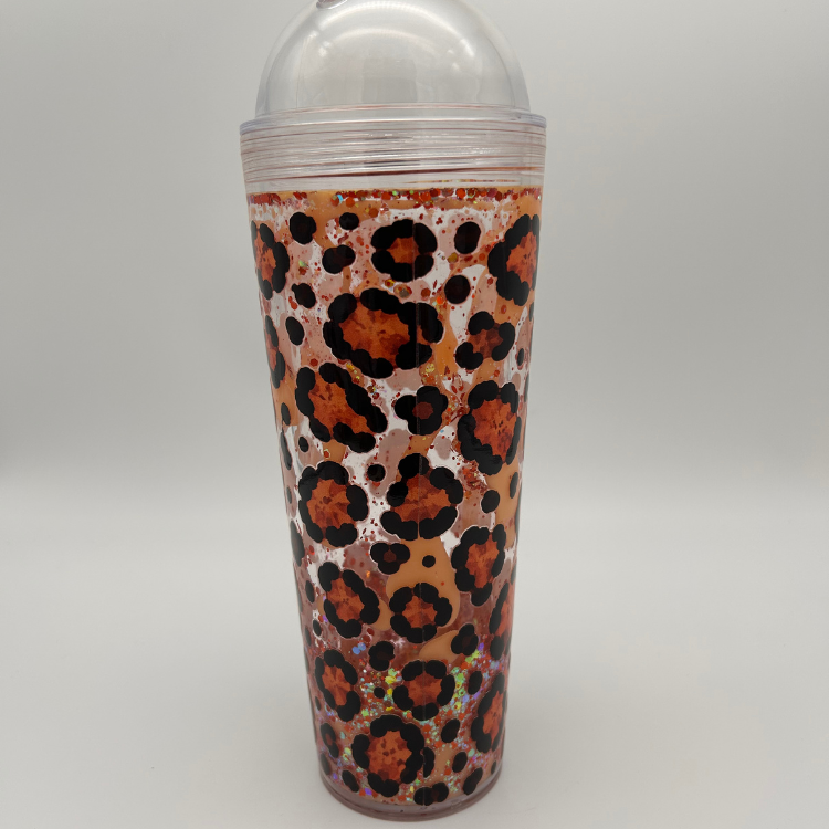 Leo Becher 700ml | Lava Becher mit Deckel und Strohhalm