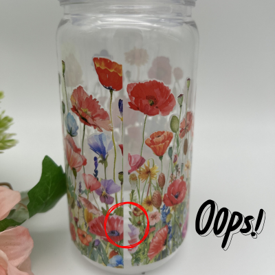Oopsie - Blumen Becher | 16OZ Becher mit Deckel und Strohhalm