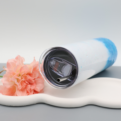 Frozen Glitzer Tumbler | diverse Farben | Edelstahl Tumbler | Epoxidharz Thermobecher | personalisierbar