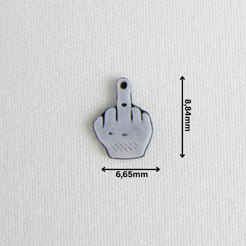3D Mittelfinger - PLA Dekorationselemente - 100 Stk