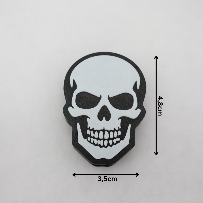 Totenkopf 3D Topper | Dekoration für Strohhalme | PLA | 8,4 mm Lochdurchmesser | DIY Dekoration | wiederverwendbar