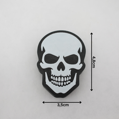 Totenkopf 3D Topper | Dekoration für Strohhalme | PLA | 8,4 mm Lochdurchmesser | DIY Dekoration | wiederverwendbar