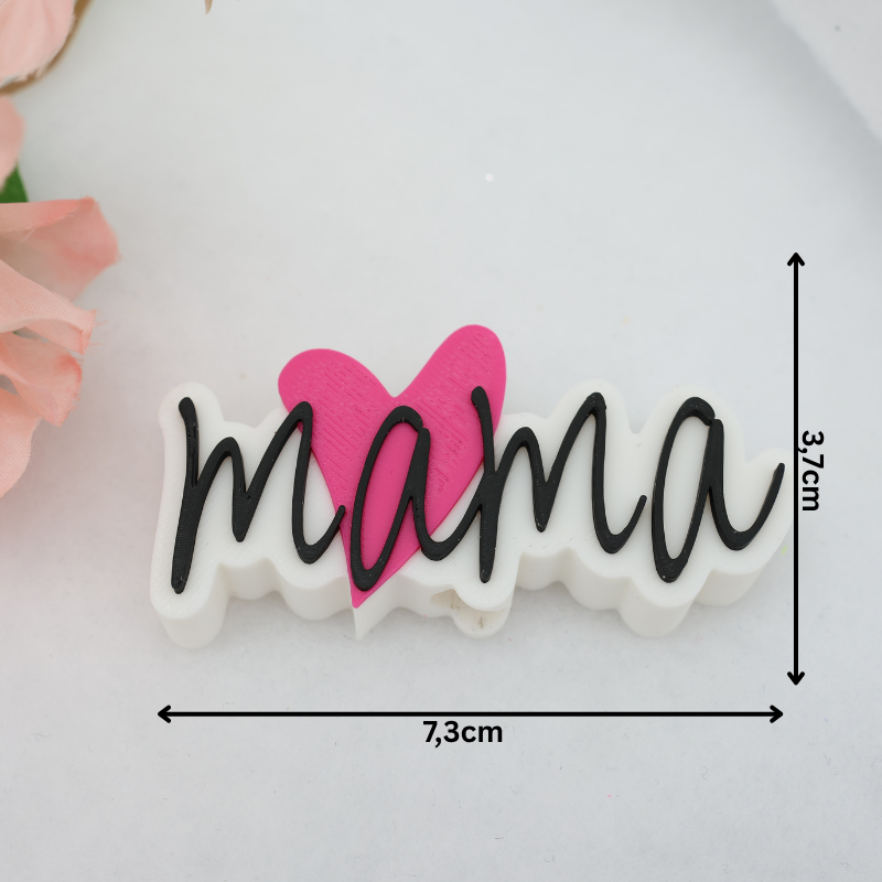 Mama Glitzerbecher Deko Set - 3D - PLA  (3 Topper/ 100 Stk Mini Elemente)