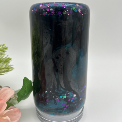Galaxy Becher | 16OZ Becher Doppelwandig mit Deckel und Strohhalm
