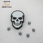Totenkopf Glitzerbecher Deko Set - 3D - PLA  (3 Topper/ 100 Stk Mini Elemente)