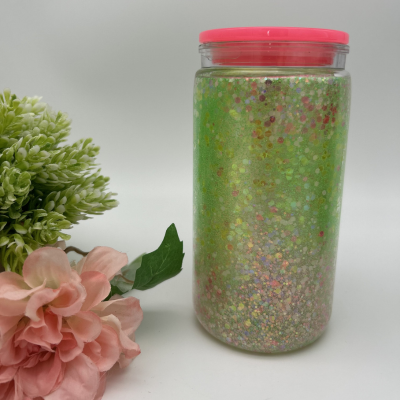 Spring Trocken Becher | 16OZ Becher Doppelwandig mit Deckel und Strohhalm