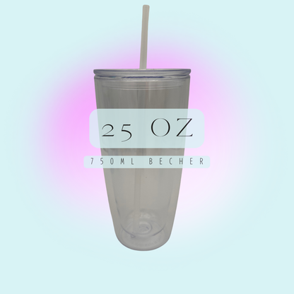 DEIN 750ml / 25oz doppelwandiger Becher