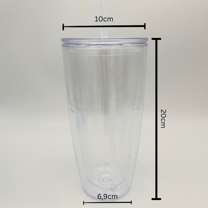 DEIN 750ml / 25oz doppelwandiger Becher